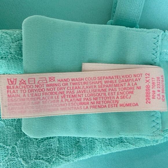 Victoria's Secret Multi-Way Bra 36C Lace Mint Green Non-Slip Flirty Sexy Push Up - Picture 13 of 14